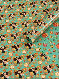 Бумага упаковочная глянцевая двусторонняя «Чебурашка», 70 х 100 см