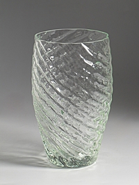 Ваза, h=21 см, d=11, стекло, прозрачная