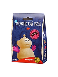 Игрушки в наборе ТМ "Космический песок" розовый + формочка 150 г. Пакет.
