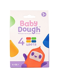 Тесто BabyDough 4 шт в коробке красный щипок №2