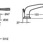 Смеситель для раковины Jacob Delafon Cleo 1889 E24305-CP хром