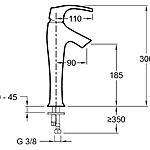 Смеситель для раковины Jacob Delafon Symbol E19774-CP хром