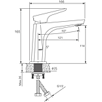 Смеситель для раковины Haiba HB10726 хром