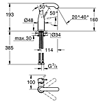 Смеситель для раковины GROHE Essence 23463001 хром