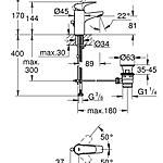 Смеситель для раковины GROHE BauFlow 23751000 хром