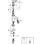 Смеситель для раковины GROHE BauFlow 23752000 хром