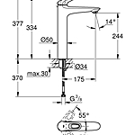 Смеситель для раковины GROHE Eurostyle 23570003 хром