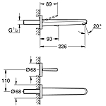Смеситель для раковины GROHE Eurodisc Joy 19969000 хром
