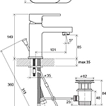 Смеситель для раковины Ravak Chrome CR 011.00 X070053 хром