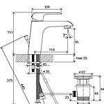 Смеситель для раковины Ravak Flat FL 013.00 X070117 хром