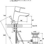 Смеситель для раковины Ravak Neo NO 011.00 X070016 хром