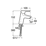 Смеситель для раковины Roca Malva 75A323BC0M хром