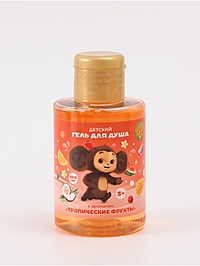 Гель для душа детский, аромат тропические фрукты, 100 мл, Чебурашка