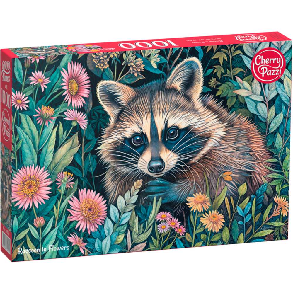 Пазл Енот в цветах 1000 элементов