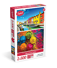Пазл 2 в 1 Астрель Краски всего света 2х500 элементов