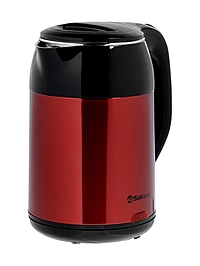 Чайник электрический Sakura SA-2168MBR, 1.8 л, металлический, чёрно-красный