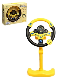 Руль музыкальный "Cупер водитель" с кронштейном, свет, звук