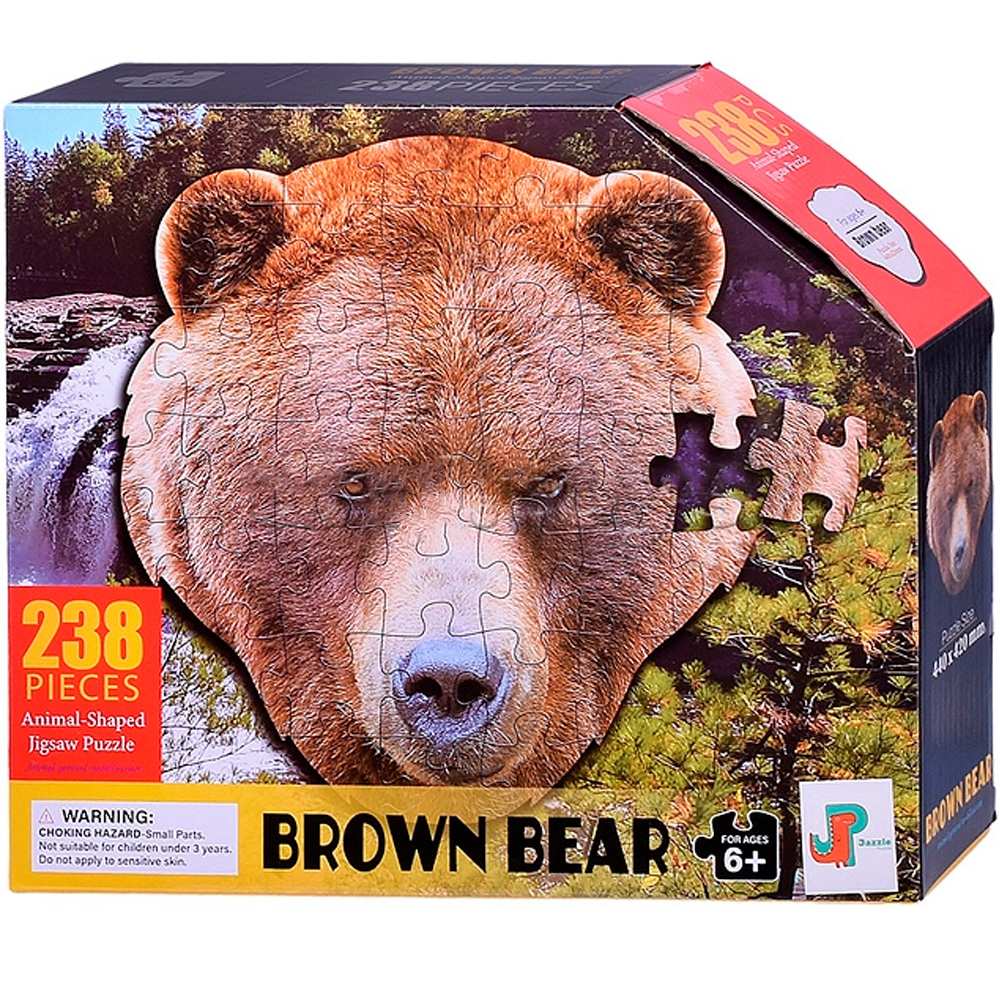 Пазл контурный Бурый медведь 238 элементов 88666