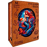 Пазл фигурный Русалка деревянный 135 элементов P-045