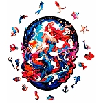 Пазл фигурный Русалка деревянный 135 элементов P-045