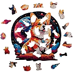 Пазл фигурный Корги деревянный 91 элемент P-046