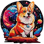 Пазл фигурный Корги деревянный 91 элемент P-046