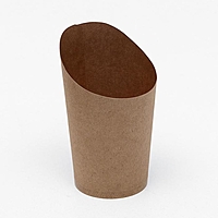 Упаковка для картофеля фри, крафт, 13.2×9.1×6 см