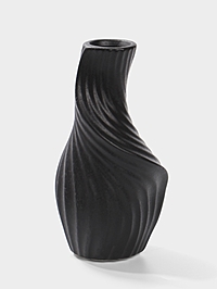 Ваза «Пласидо», 18×8 см, керамика, чёрная