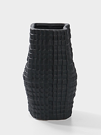 Ваза «Джорадо», 20×11 см, керамика, чёрная