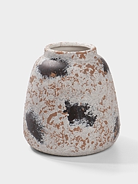 Ваза «Дези», 16×14 см, керамика, бело-коричневая