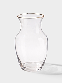 Ваза «Миа», 20×10.5 см, стекло, прозрачно-золотая