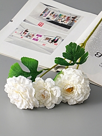 Цветы искусственные «Хризантема волнистая галант», d=8 см, h=58 см, белые