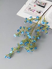 Цветы искусственные «Вероника Георгия», h=92 см, голубые