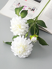 Цветы искусственные «Хризантема Бранхил черри», d=9 см, h=49 см, белые