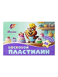 Пластилин мягкий (восковой) 20цв 300г "Фантазия", пастельный