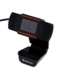Веб-камера Defender G-lens 2579, 2 Мп, 1280×720, USB, jack 3.5, микрофон, 1.2 м, чёрная