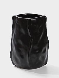 Ваза «Габино», 18.5×12 см, керамика, чёрная