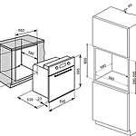 Духовой шкаф Lex EDS 101 GR серый