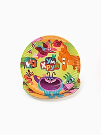 Тарелка одноразовая бумажная, 18 см, Ум и Хрум