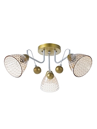 Люстра 12233/3, 3хE27, 60Вт, золото/белый