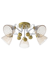 Люстра 12233/5, 5хE27, 60Вт, золото/белый