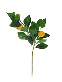 Цветы искусственные "Ветка лимона" d-5 см 44 см, жёлтый