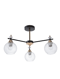 Люстра 12253/3, 3хE27, 60Вт, кофе/золото