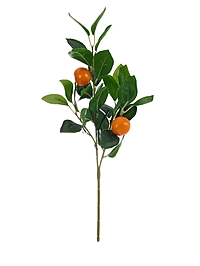 Цветы искусственные "Ветка мандарина" d-3,5 см 44 см, оранжевый
