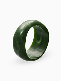 Браслет манжета «Тренд», широкий, акрил, зелёный травяной