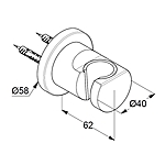 Держатель душевой лейки KLUDI NOVA FONTE Puristic 20552N0-15