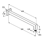Кронштейн верхнего душа KLUDI A-QA 6654405-00 хром