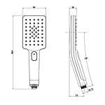 Лейка для душа OLIVE'S D183 хром 3 режима
