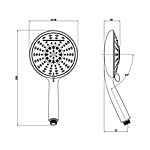 Лейка для душа OLIVE'S D178 хром 4 режима