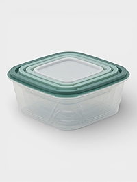 Контейнеры для еды Доляна «Мультиколор», набор 4 шт., пластик, прозрачные